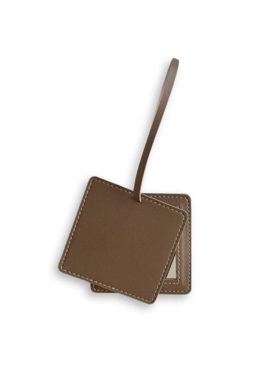 Square Compact Mirror Bag Tag