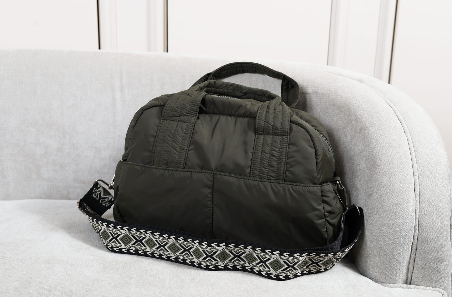 Fluffy Duffle Bag with Strap (Small)