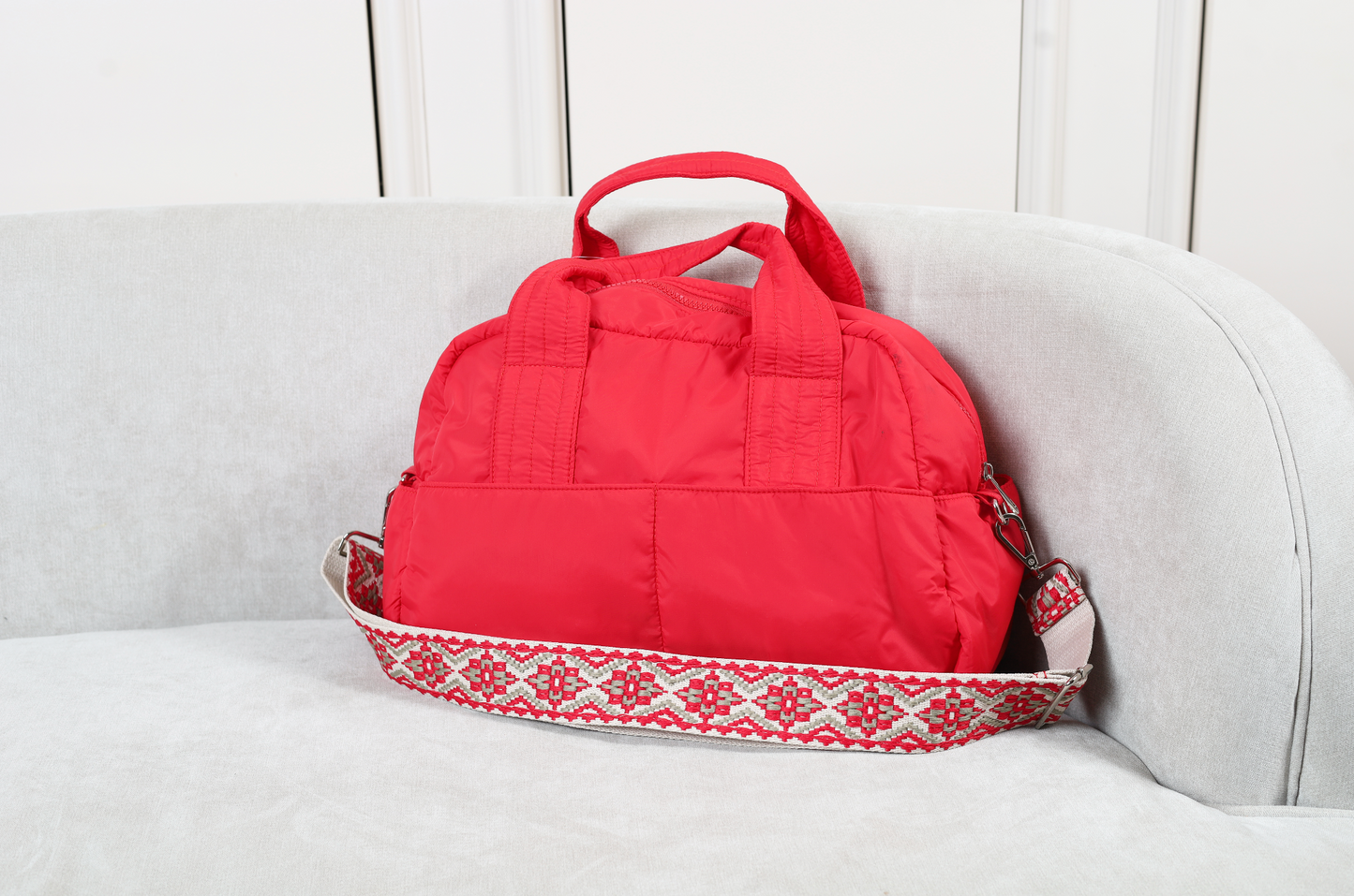 Fluffy Duffle Bag with Strap (Small)