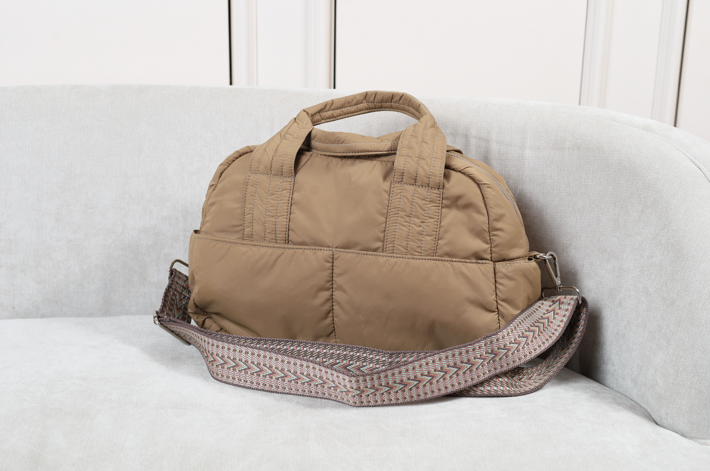 Fluffy Duffle Bag with Strap (Small)