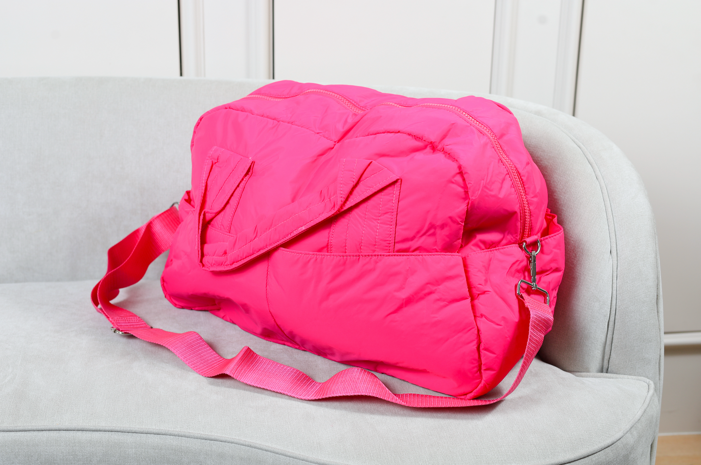 Fluffy Duffle Bag with Strap (Big)