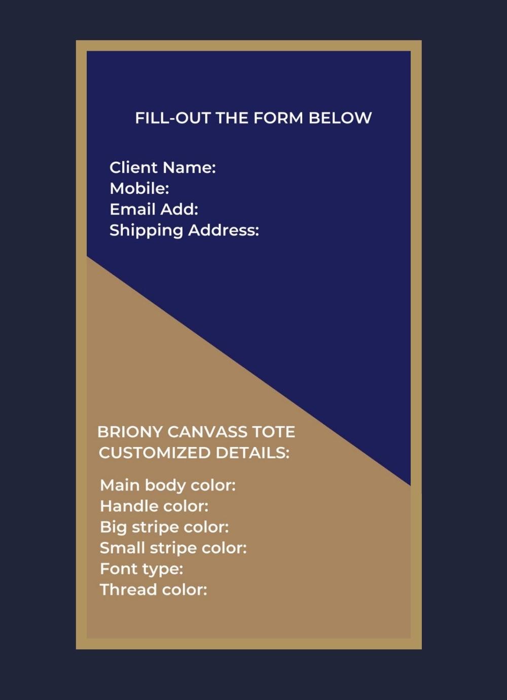Customize Briony Canvass Tote Bag