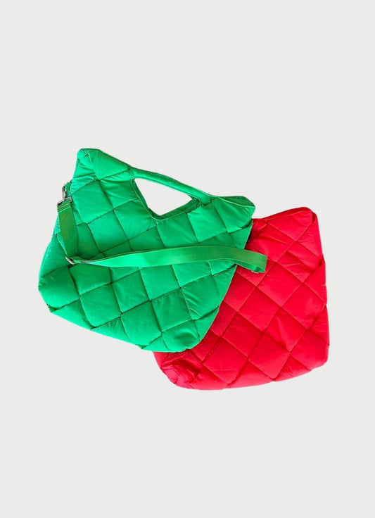 Padded 2-Way Fluffy Woven  Bag